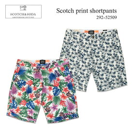 SCOTCH & SODA スコッチ&ソーダ Scotch print shortpants スコッチプリントショートパンツ 短パン ハーフパンツ ズボン ボトムス 総柄 ボタニカル ハワイアン 春 夏 カジュアル スタイリッシュ 人気 トレンド おしゃれ 送料無料 292-52509 2color セール品 お買い得 値下げ