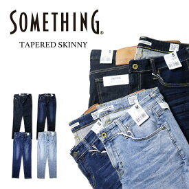 SOMETHING TAPERED SKINNY レディース サムシング テーパード スキニー ジーンズ デニム ストレッチ 美脚 通勤 ブルー ユーズド SKY37 00 26 46 66