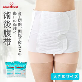 腹帯 マジックテープ式 大きめサイズ 2個セット アメジスト ｜ 腹帯 手術 後 術後腹帯 帝王切開 腹帯 伸縮腹帯 マジックタイプ 腹帯 手術 後 保護 産後 開腹手術 伸縮 ストマ 薄手 簡単 さらし 男性 女性 ウエスト ニッパー 男女兼用 大衛 ※送料無料 ※ネコポス対応3