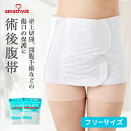 腹帯 マジックテープ式 フリーサイズ 2個セット アメジスト ｜ 帝王切開 腹帯 術後腹帯 手術 産後 簡単 …