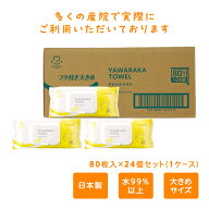 おしりふき アメジスト やわらかタオルふた付きおしりふき 80枚入 24個セット (1ケース) ｜ ふた付き お…