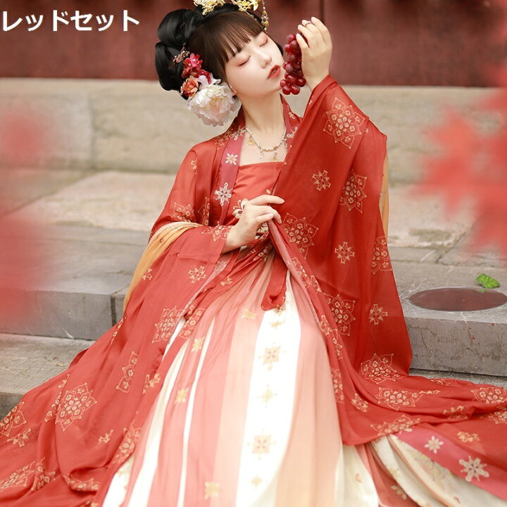 楽天市場】漢服 中華風 2点セット 唐装 漢服 春 スカート 中国古代衣装 