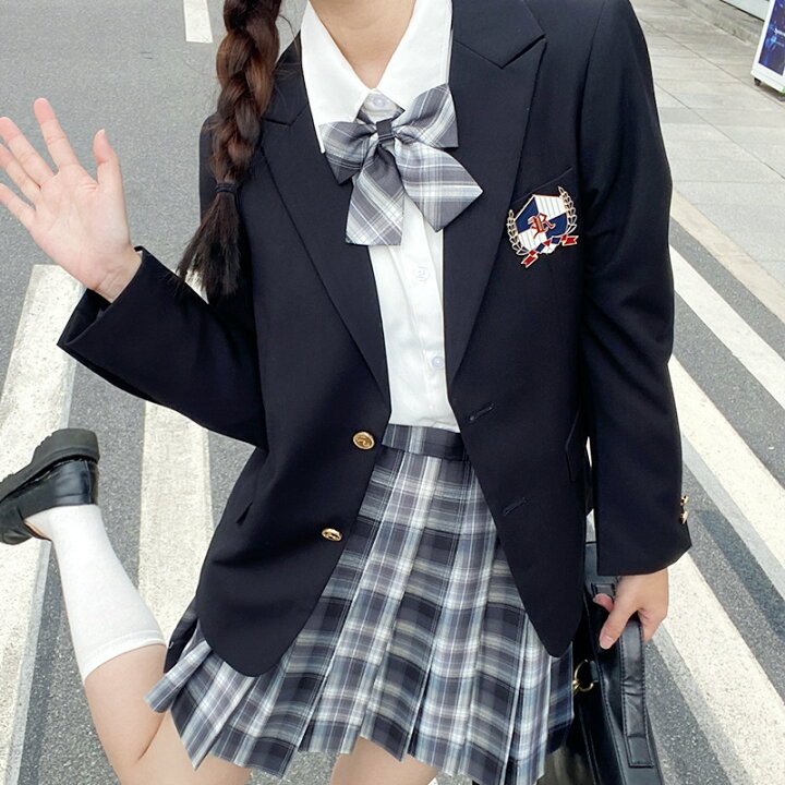楽天市場 女子高生制服 ブレザー制服 5点セット ネクタイ リボン フォーマル スクール 高校生 學院風 入学式スーツ コスプレ 卒業式服 女の子 Ametoo
