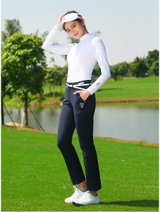 接触冷感 PGM ゴルフコンプレッション レディース オールシーズン インナー アンダーシャツ 長袖 ハイネック シャツ インナーシャツ アンダーウェア コンプレッションウェア トレーニングウ