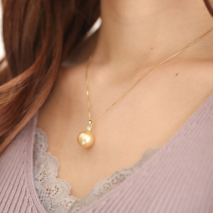 楽天市場】数量限定 K18YG ゴールド パール ネックレス 大粒 真珠  