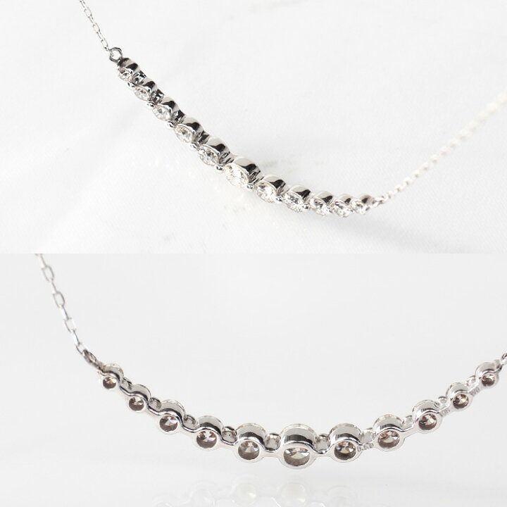 楽天市場】H＆C ダイヤモンド Pt／K18WG 0.5ct ライトブラウン ライン 