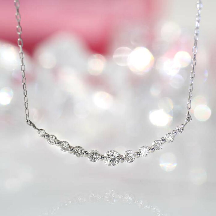 楽天市場】H&C ダイヤネックレス ダイヤモンド プラチナ 0.3ct ライト 