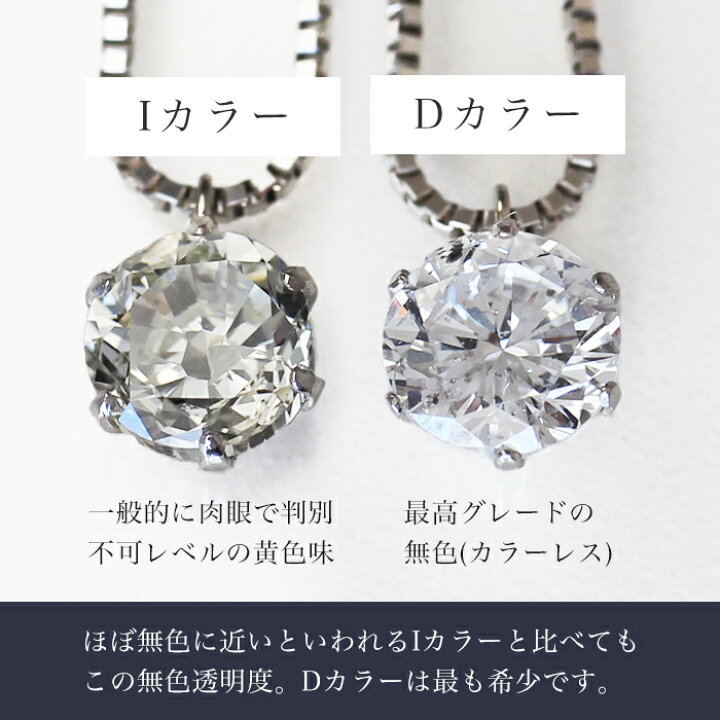 楽天市場】1.0ct D-SI2-VG Dカラー ダイヤモンド ネックレス 鑑定書 一 
