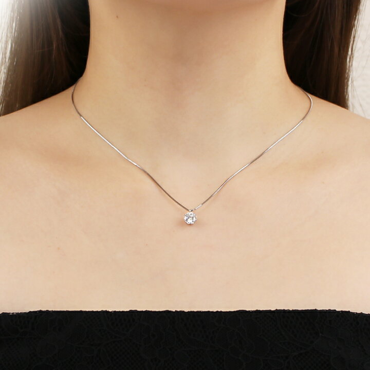 楽天市場】ダイヤ 1.0ct 1カラット ダイヤモンドネックレス 中央宝石  