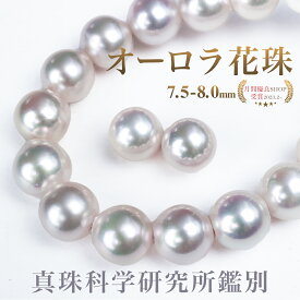 【クーポン発行中】再入荷★オーロラ花珠 パール ネックレス パールキーパー&真珠クロス付 7.5-8.0 フォーマル 冠婚葬祭 イヤリング ピアス 真珠科学研究 鑑別書 真珠 あこや パールネックレス 結婚 葬式 葬儀 2点セット 入学 入園 卒園 卒業 フォーマル