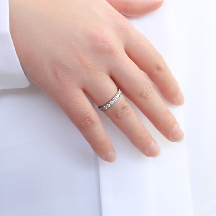 楽天市場】pt950 1.00ct H-SIクラス ダイヤモンド エタニティリング 1 