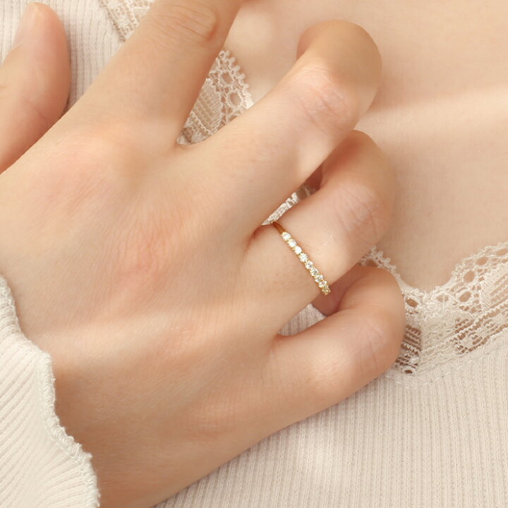 楽天市場】K18YG 0.3ct ダイヤモンド エタニティリング 送料無料  