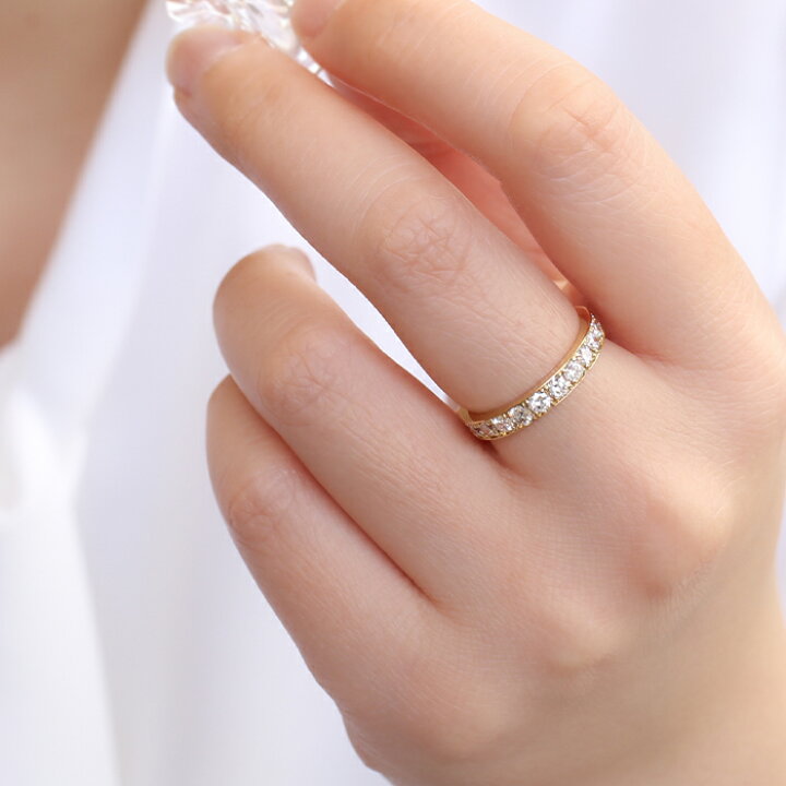 楽天市場】K18YG 1.0ct H-SIクラス ダイヤモンド エタニティ リング 18  