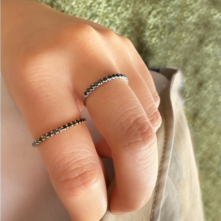 楽天市場】ブラックダイヤ エタニティリング 0.3ct リング 指輪 