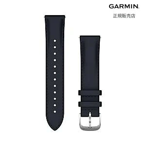 yK[~ Kiz GARMIN Quick Release oh 20mm Navy Italian Leather / Silver 010-12924-60