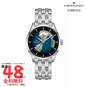 �ySS���Ԍ��� ���I�ōő�100��P�o�b�N�z�y�n�~���g�� �������K�i�zHAMILTON Jazzmaster Open Heart �W���Y�}�X�^�[ �I�[�v���n�[�g �I�[�g�}�e�B�b�N �������� 40.00MM �X�e�����X�X�`�[���u���X �u���[