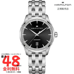 �ySS���Ԍ��� ���I�ōő�100��P�o�b�N�z�y�n�~���g�� �������K�i�zHAMILTON Jazzmaster �W���Y�}�X�^�[ �W�F���g �I�[�g�}�e�B�b�N �������� 40.00MM �X�e�����X�X�`�[�� �u���X �u���b�N H32475130 ��