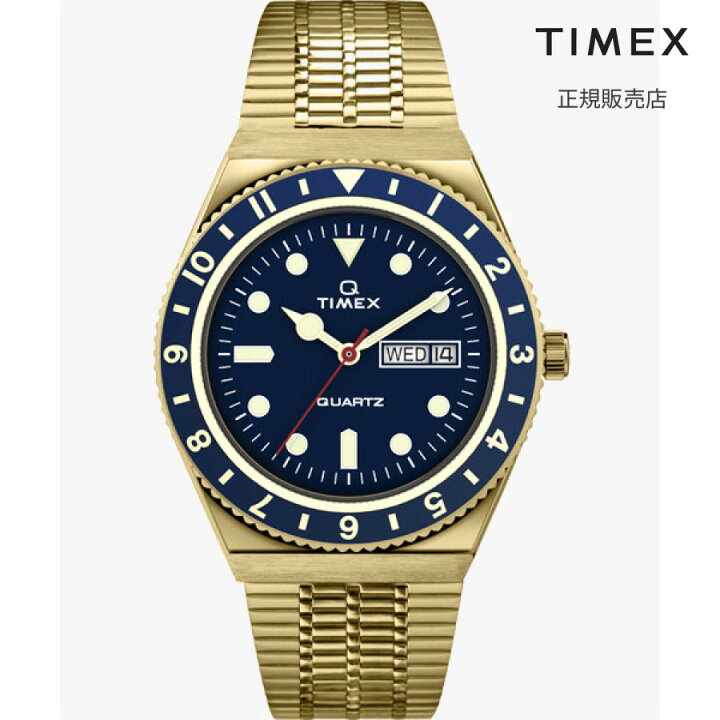 楽天市場】【タイメックス 国内正規品】Q TIMEX ゴールド x ブルー 