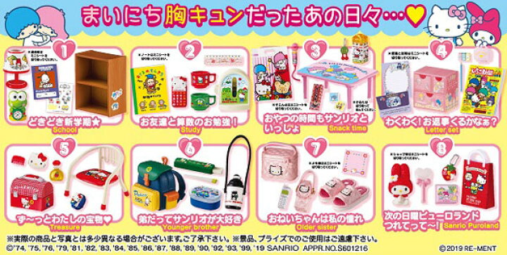 楽天市場】サンリオ わたしの胸キュンデイズ 8個入りBOX (食玩 