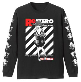 Re：ゼロから始める異世界生活 レム 袖リブロングスリーブTシャツ ストリートファッションVer./BLACK-S（再販）[コスパ]《07月予約》