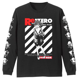 Re：ゼロから始める異世界生活 レム 袖リブロングスリーブTシャツ ストリートファッションVer./BLACK-M（再販）[コスパ]《07月予約》