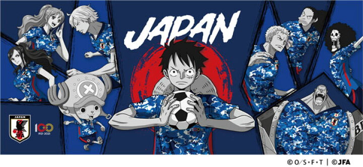 楽天市場】ONE PIECE フェイスタオル サッカー日本代表ver.[ベスト 