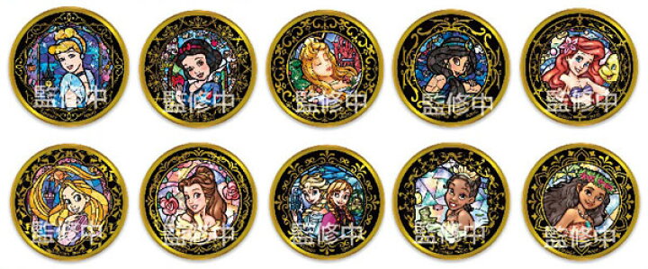 楽天市場】金バッジ ディズニー プリンセス 10個入りBOX[テンヨー 