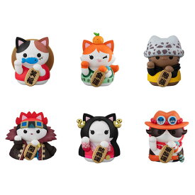 MEGA CAT PROJECT ワンピース ニャンピースニャーン！ 招き猫FORTUNE LUCKY☆CAT PIRATES 6個入りBOX[メガハウス]《発売済・在庫品》