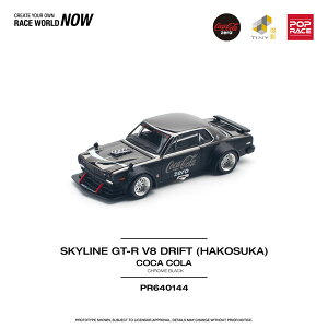 1/64 SKYLINE GT-R V8 DRIFT (HAKOSUKA) COCA COLA CHROME BLACK[TINY/POP RACE]sρE݌ɕit