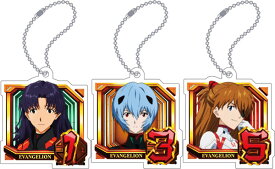 ぱちんこシン・エヴァンゲリオン アクリルキーホルダー3個セット 通常図柄(ミサト・レイ・アスカ)[ムービック]《発売済・在庫品》