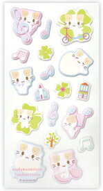マシュマロみたいなふわふわにゃんこ ぷくぷくシール[ティー・シー・ピー]《02月予約》