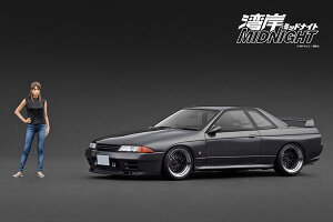 1/18 NISSAN SKYLINE GT-R (R32) Gun Metallic �p��MIDNIGHT Reina�fs R With Ms.Reina Akikawa[�C�O�j�b�V�������f��]�y���������z�s�����ρE�݌ɕi�t