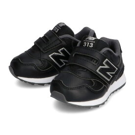 子供 ローカット ニューバランス スニーカー New Balance IO313L 1.5センチヒール 履きやすい キッズ ジュニア ベビー 歩きやすい 脱げない ブラック ホワイト シルバー メタリック 12.0 16.5 カジュアル ベロクロ マジックテープ プレゼント 保育園