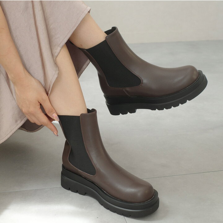 楽天市場】ショートブーツ 履きやすい トラックソールサイドゴアブーツ  