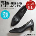 パンプス ポインテッドトゥ かかとクッション ノームコアパンプス フォーマル オフィス 黒 ビジネス 消臭抗菌 5センチヒール 低反発 レディース 歩きやすい 疲れにくい ブラック 22.5 25.0 柔らか 痛くない 通勤 プレートヒール 冠婚葬祭
