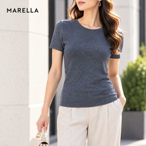 80%OFF �V�i �}���[�� MARELLA �j�b�g S EKN803 S�T�C�Y �u���b�N�p�[�v�� ���f�B�[�X �����j�b�g �g�b�v�X �j�b�g�\�[ ���� �C���|�[�g