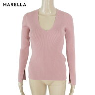 85%OFF 新品 マレーラ MARELLA ニット L EKN711 M Lサイズ ピンク レディース 長袖ニット トップス リブ…