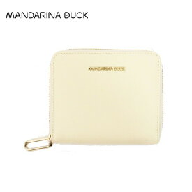 55%OFF 新品 マンダリナダック MANDARINA DUCK 財布 EOT891 オフホワイト レディース 二つ折り財布 ミニウォレット レザー