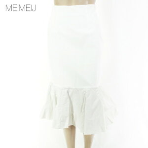 80%OFF �V�i ���C���C�W�F�C MEIMEI J �X�J�[�g 36 ESK735 XS�T�C�Y �z���C�g ���f�B�[�X ���t���A�X�J�[�g �~�f�B�A���� �}�[���C�h �C�^���A��
