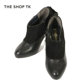 80%OFF 新品 ザショップティーケー THE SHOP TK 靴 25 IS111 22.5cm ブラック レディース ブーティー スウェード調 アウトレット