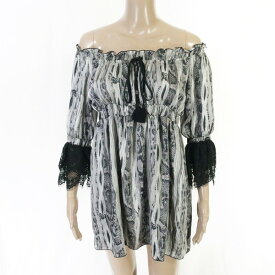 【スーパーSALE割引対象商品】90%OFF 新品 マル MARU トップス F LCS1688 フリーサイズ グレー レディース カットソー オフショルダー ギャザー 日本製