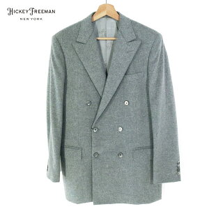 75%OFF �V�i �q�b�L�[�t���[�}�� Hickey Freeman �W���P�b�g A7 MJK1555 LL�T�C�Y �O���[ �����Y �e�[���[�h�W���P�b�g �_�u�� �J�V�~��100% �t���m�n �u���U�[ �H�~ 022-12F