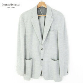 75%OFF 新品 ヒッキーフリーマン Hickey Freeman ジャケット L MJK1569 Lサイズ ライトグレー メンズ テーラードジャケット ニットジャケット シーアイランドコットン×ウール×シルク ブレザー 秋冬 007-40L