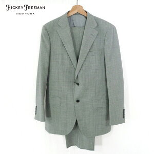 70%OFF �V�i �q�b�L�[�t���[�}�� Hickey Freeman �X�[�c AB6 MSU1079 LL�T�C�Y �O���[ �����Y 2�{�^�� �T�C�h�x���c �E�[��100% �i�q�� �t�@�[�X�g���C�� �n���h���C�h �ؐ��n���K�[�t�� �t�� 915-50F