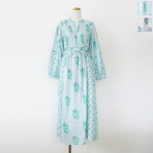 ne Quittez pas (kLep) s[X WJ[h ԕ Cotton Jacquard Lily Print Shirring Dress 010451GA1