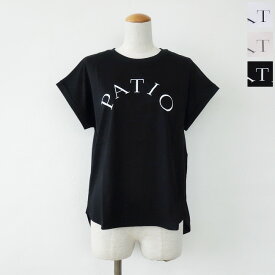 anana (アナナ) Tシャツ ロゴ フレンチスリーブ クルーネック ラウンドヘム a16-030
