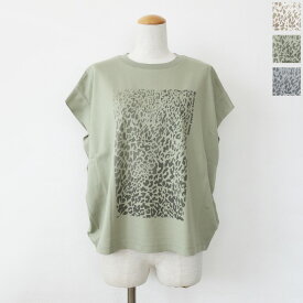 Munich (ミューニック) Tシャツ レオパード タックスリーブ クルーネック MN261U30