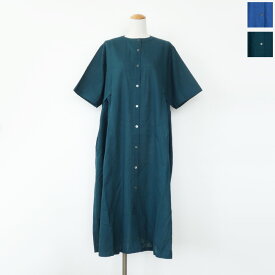 KELEN (ケレン) ロング ワンピース 半袖 タック ギャザー バンドカラー MAGGI LKL26SOP2140