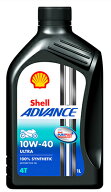 【即納！】SHELL ADVANCE ULTRA 4Tシェル アドバンス ウルトラ4T10w401リットル欧州仕様パッケージ■100…