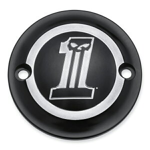 25600064ダークカスタムロゴ・コレクションタイマーカバー【ハーレー純正カスタムパーツ】